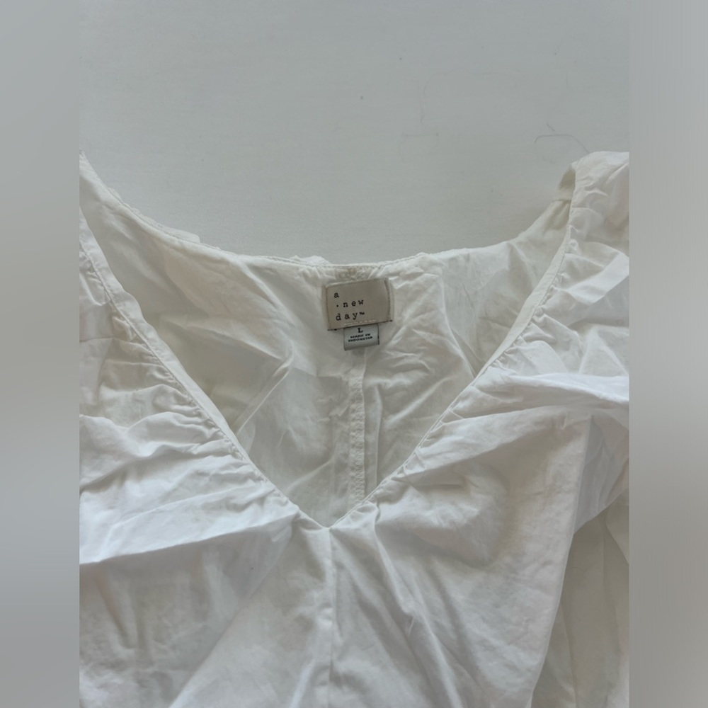 White Ruffle Mini Dress - Picture 2 of 3
